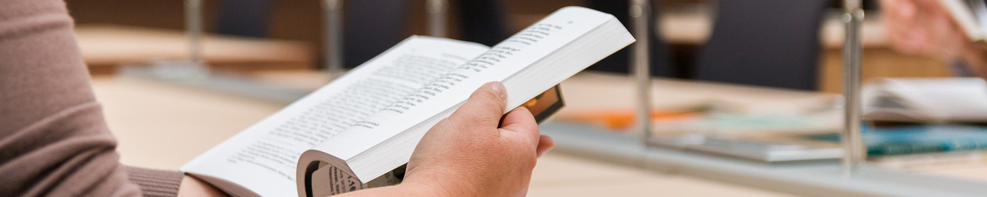 person reading a book