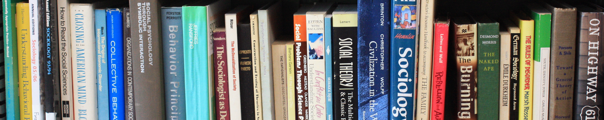 sociology books on shelf