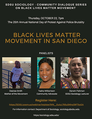Black Lives Matter Movement in San Diego - Click on the pdf link below to access the flyer