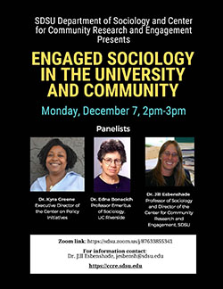 Engaged Sociology in the University and Community - Click on the pdf link below to access the flyer